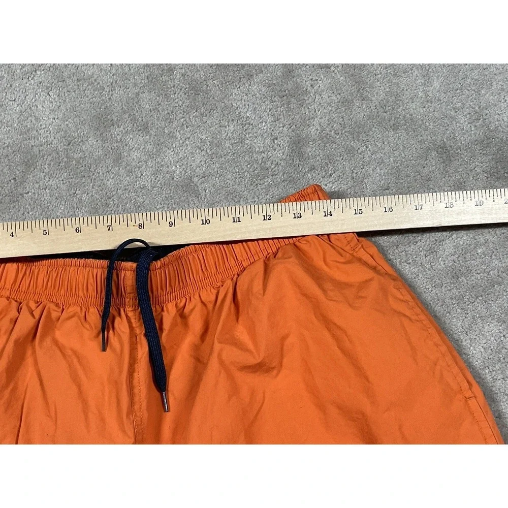 Polo Sport Ralph Lauren Men Orange Cotton Swim Trunks Board Shorts L Vintage